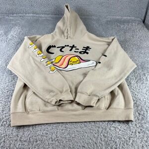 Gudetama Lazy Egg Hoodie Tan Japanese Anime Kawaii Pullover Sweatshirt